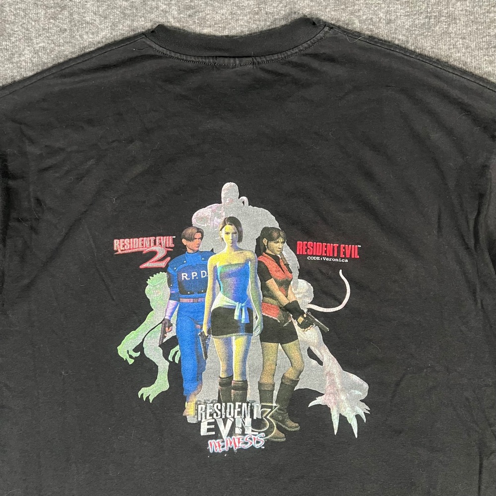 Vintage Capcom Resident Evil 3 Nemesis Code Veronica T-Shirt Black XL Hanes